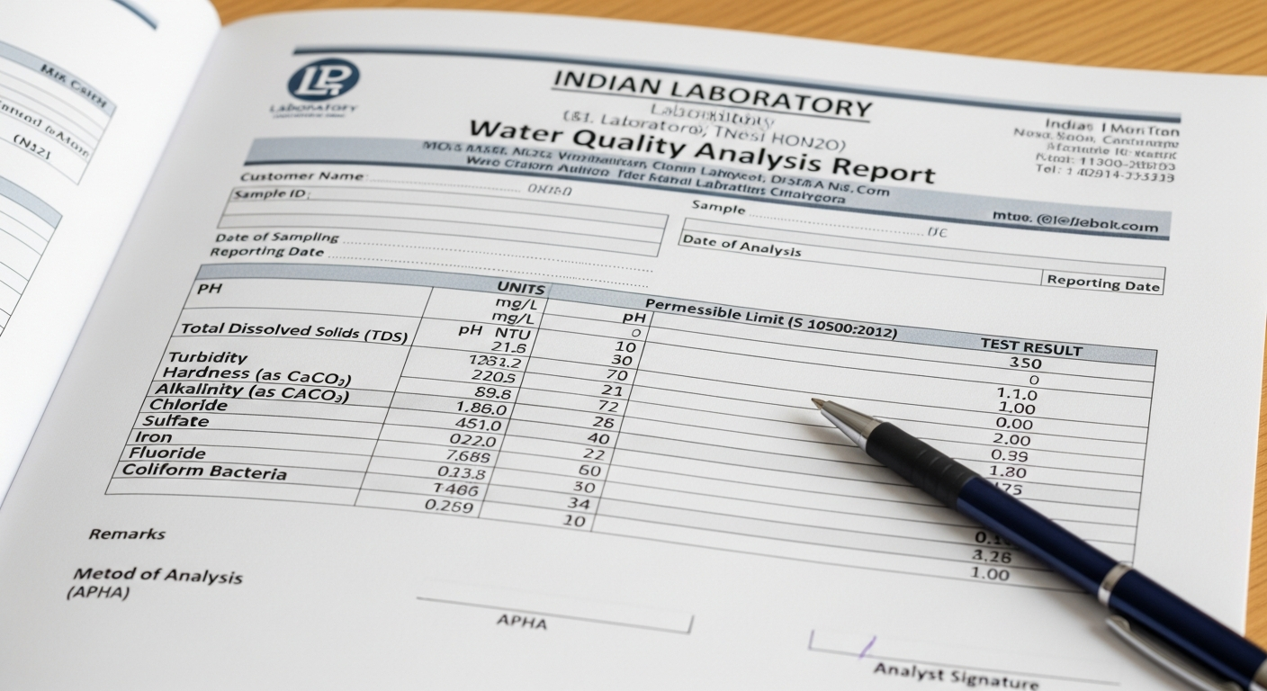 Water Testing Report Water Testing Services in India | NABL Accredited Labs | WaterTest.in